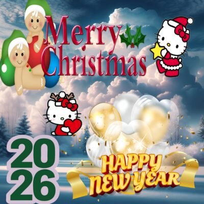 Festive Hello Kitty Christmas HD Wallpaper