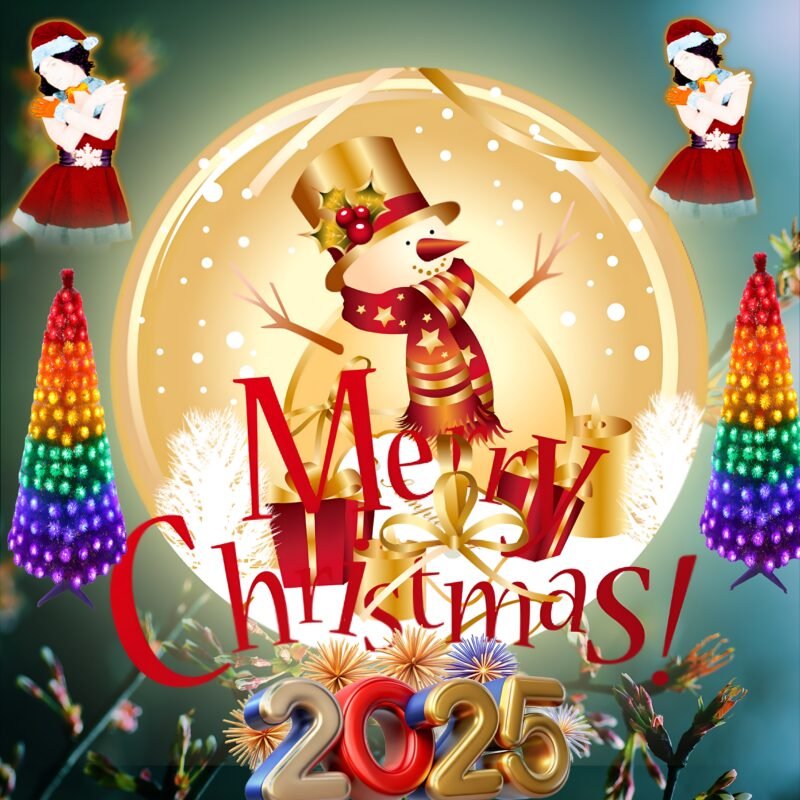 Festive Merry Christmas HD Wallpaper free download