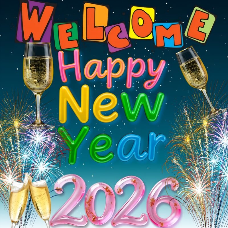 Festive New Year 2026 HD wallpaper free download