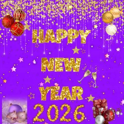 Vibrant Purple Wallpaper HD Festive New Year 2026