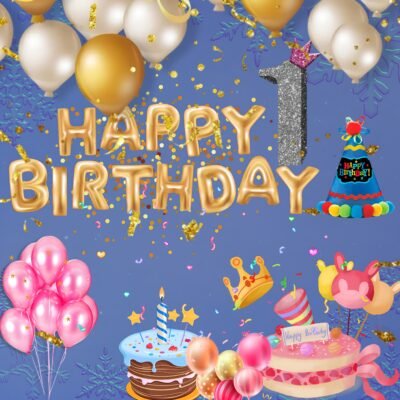 Party & Festive Backgrounds Wallpaper First Birthday Celebration HD