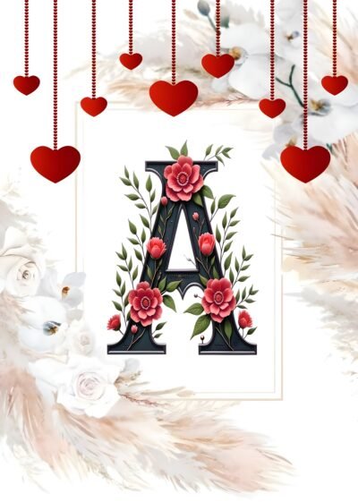 Floral Letter Romantic HD Wallpaper