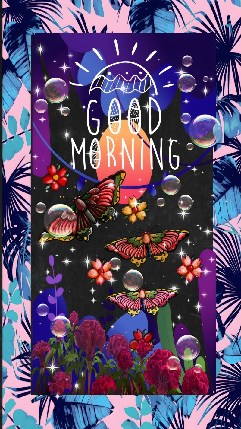 Good Morning Butterfly Garden HD wallpaper free download