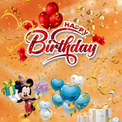 Cartoon & Animation Wallpaper Happy Birthday Mickey Celebration HD