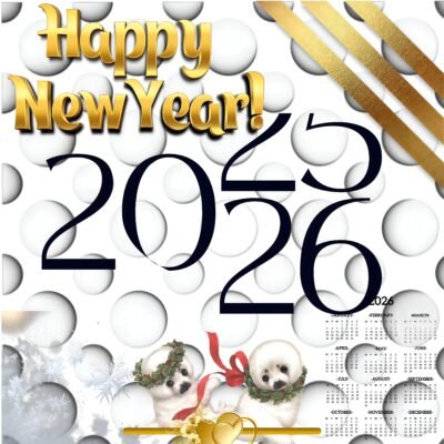 Happy New Year 2026 Calendar HD Wallpaper