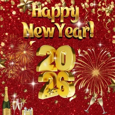 Holiday Party Wallpaper – Happy New Year 2026 Celebration