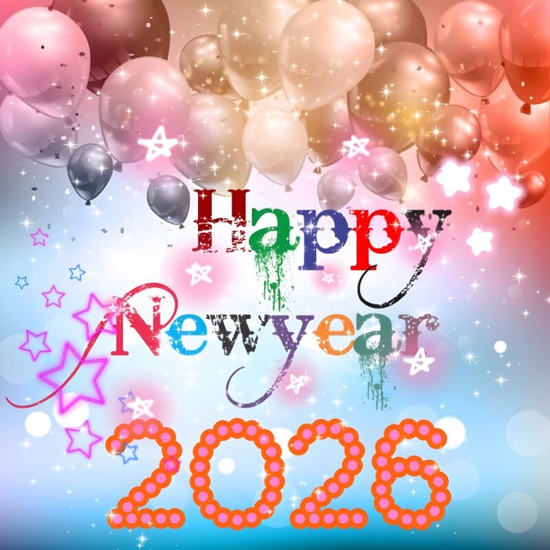 Happy New Year 2026 Festive HD Wallpaper free download