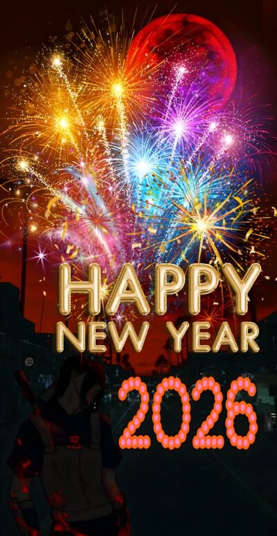 iPhone Wallpaper HD Happy New Year 2026 Fireworks