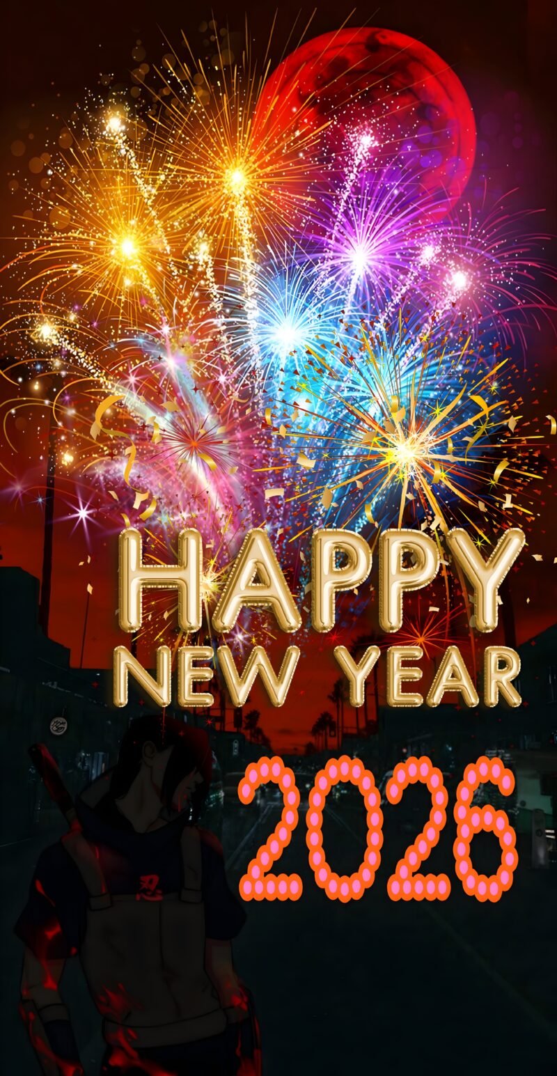 Happy New Year 2026 Fireworks HD Wallpaper free download