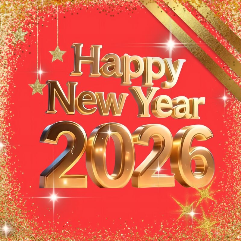 Happy New Year 2026 Gold HD wallpaper free download