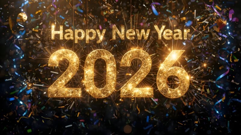 Happy New Year 2026 Sparkling HD wallpaper free download