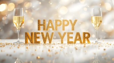 Glitter Gold Wallpaper HD Happy New Year Festive