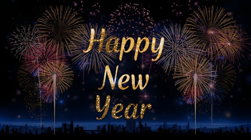 Happy New Year Fireworks HD wallpaper free download