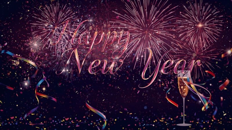 Happy New Year Fireworks HD wallpaper free download