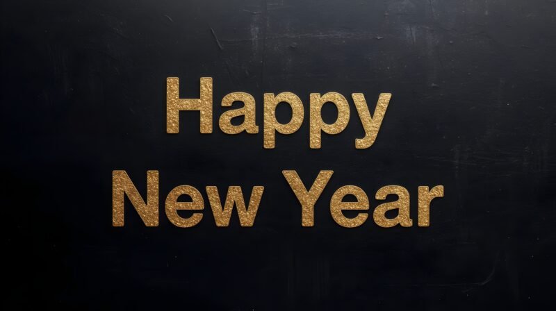 Happy New Year Gold Text HD wallpaper free download