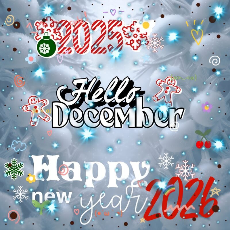 Hello December New Year 2026 HD Wallpaper free download