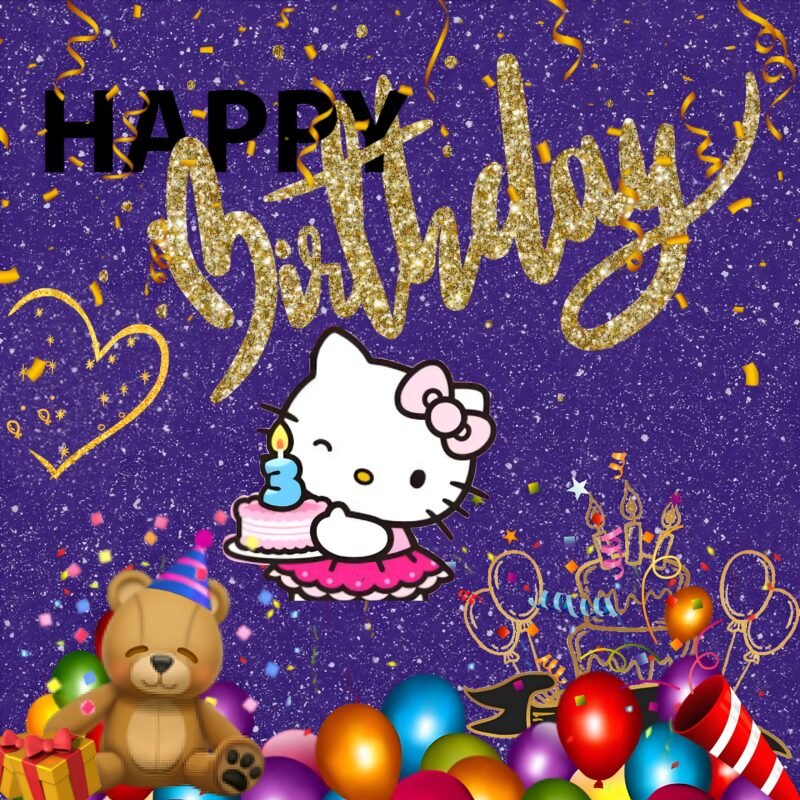 Hello Kitty Birthday Celebration HD wallpaper free download
