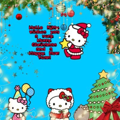 Green Wallpaper HD Hello Kitty Christmas