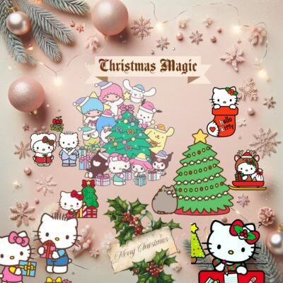 Mobile Wallpaper HD Hello Kitty Christmas Magic