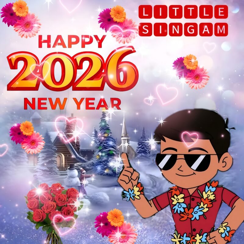 Little Singham New Year HD Wallpaper free download