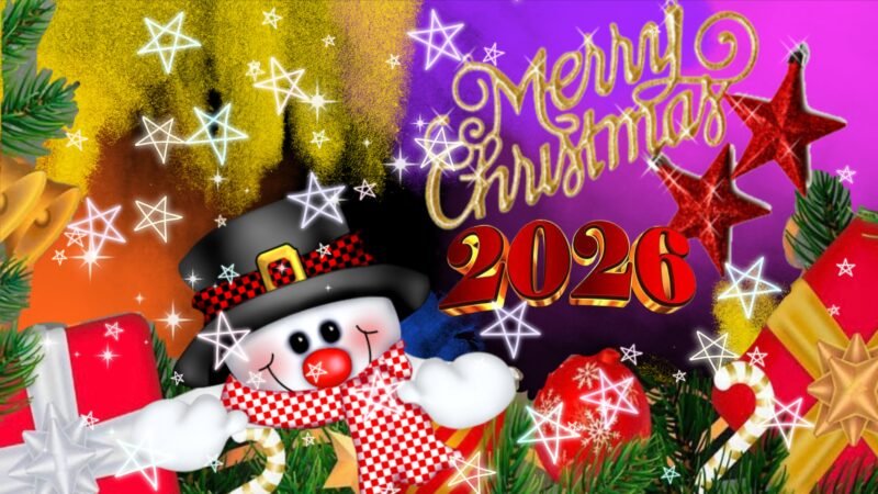 Merry Christmas 2026 Festive HD wallpaper free download