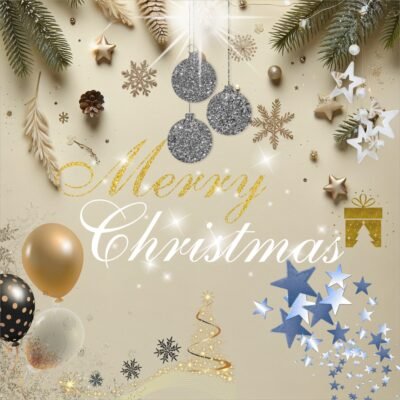 Blue Wallpaper HD Merry Christmas Festive