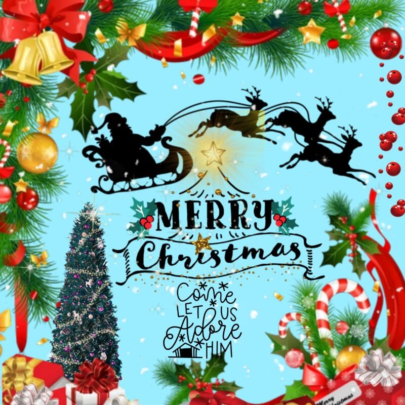 Merry Christmas Festive HD wallpaper free download
