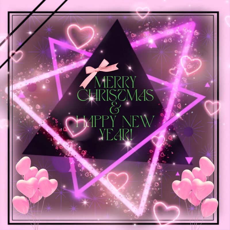 Merry Christmas Neon Festive HD wallpaper free download