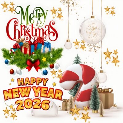 New Year Wallpaper HD Merry Christmas New Year 2026