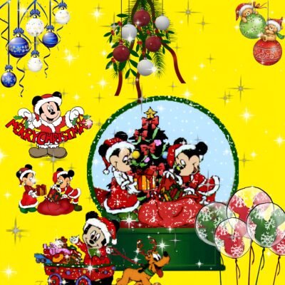 5760x5760 Wallpaper – Mickey Mouse Christmas