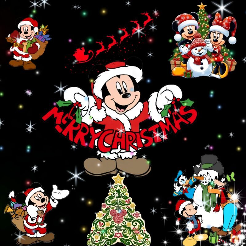 Mickey Mouse Christmas HD Wallpaper free download