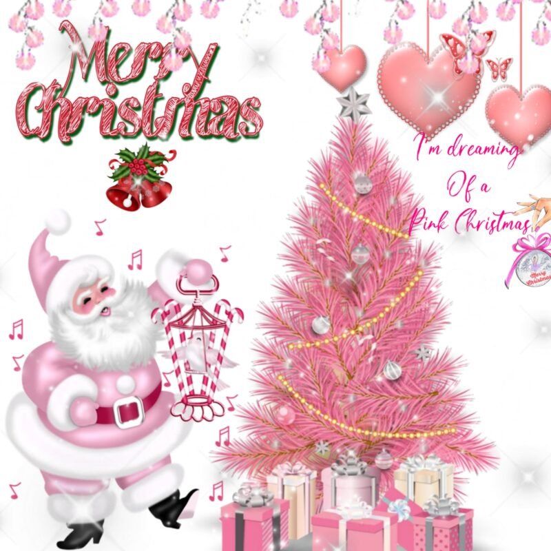Pink Christmas Santa HD wallpaper free download