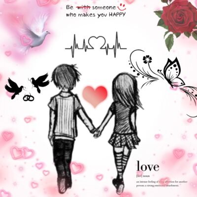 Soft Pink Wallpaper HD Romantic Love Illustration