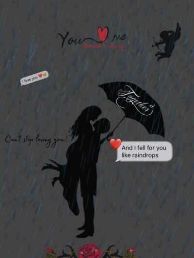 Red Wallpaper HD Romantic Rainy Day