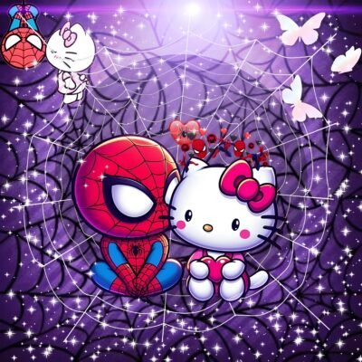 Hello Kitty Art Wallpaper HD Spider Man Hello Kitty