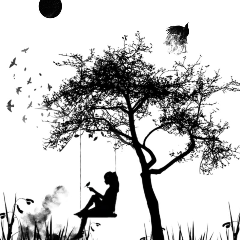 Swing Solitude Silhouette HD wallpaper free download