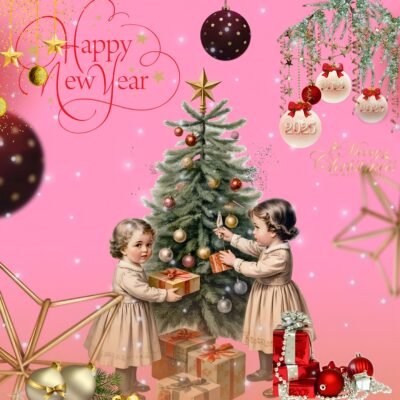 5760x5760 Wallpaper – Vintage Christmas Cheer