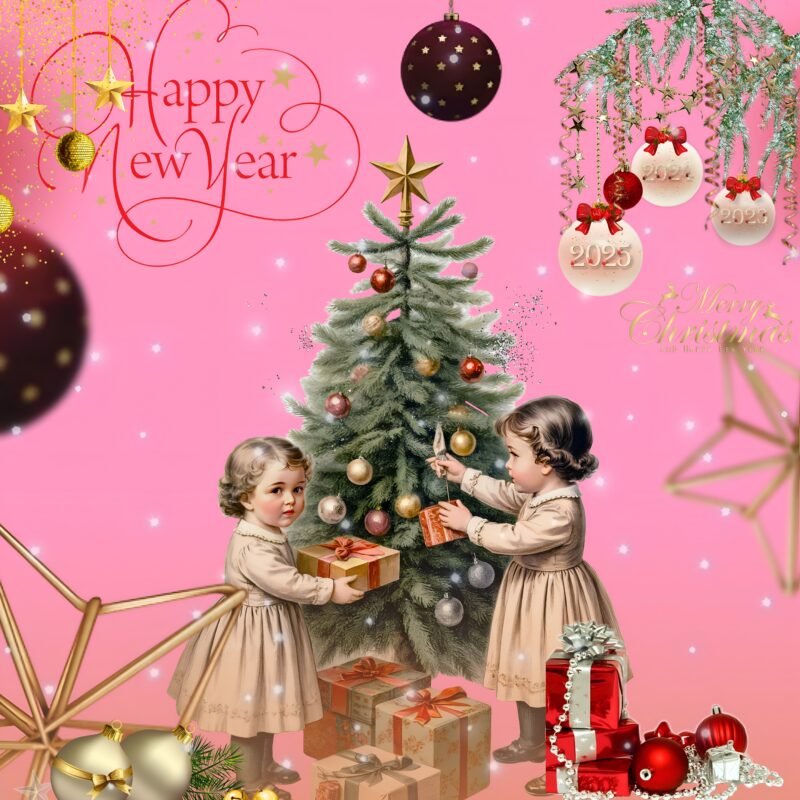 Vintage Christmas Cheer HD wallpaper free download