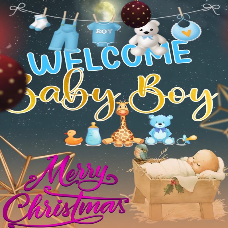 Welcome Baby Boy Christmas HD Wallpaper free download