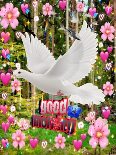 White Dove Good Morning HD Wallpaper