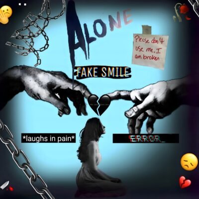 White Highlights Wallpaper HD Alone Fake Smile Emotional Art