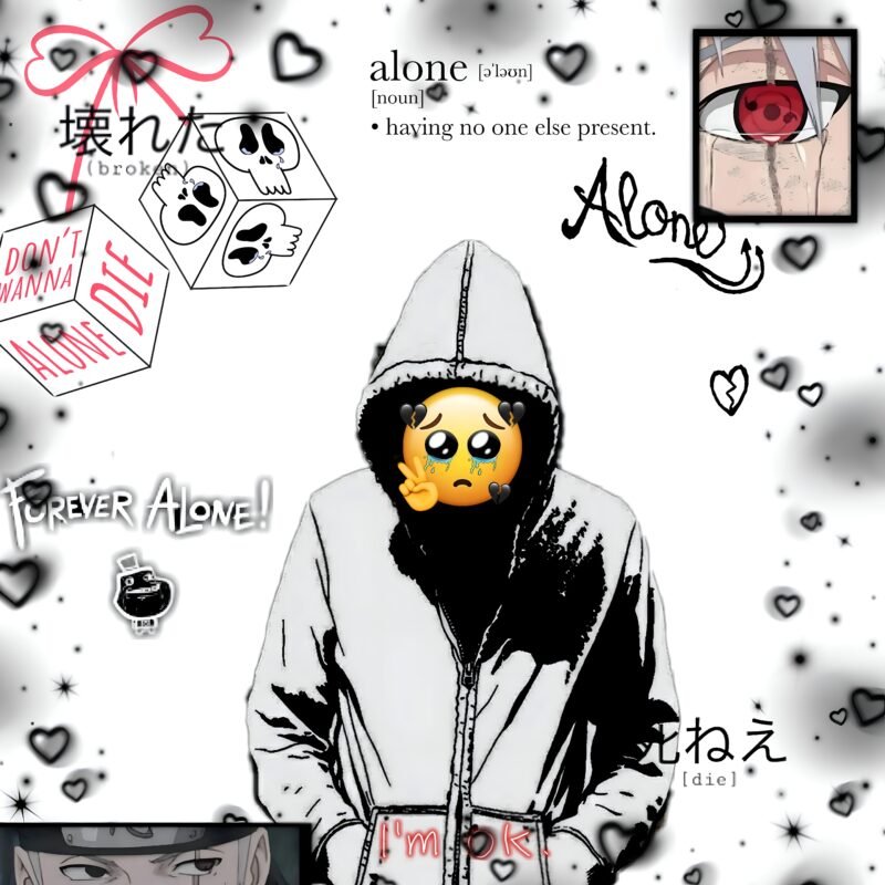 Alone Hoodie Sad Emoji Art HD wallpaper free download