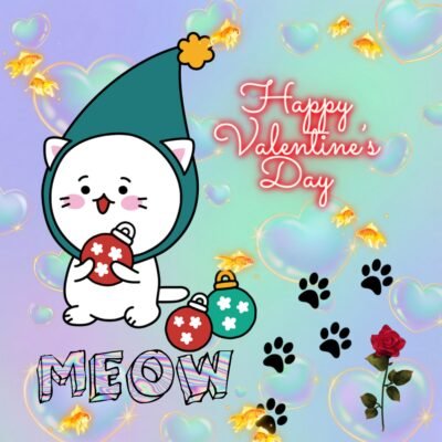 Ipad Wallpaper HD Cute Cat Valentine