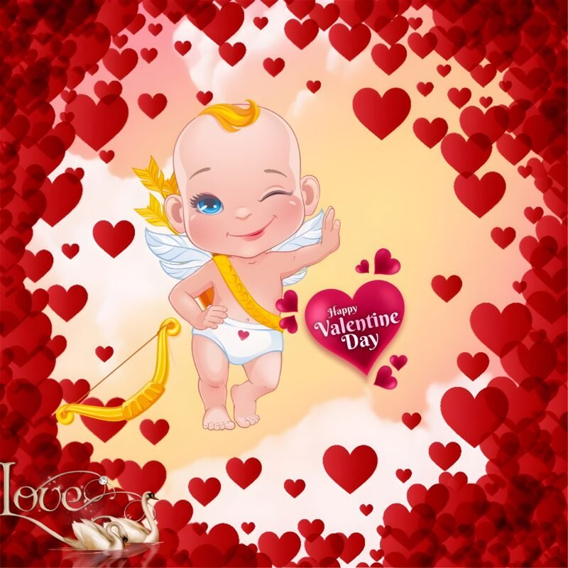 Cute Cupid Valentine Day HD wallpaper free download