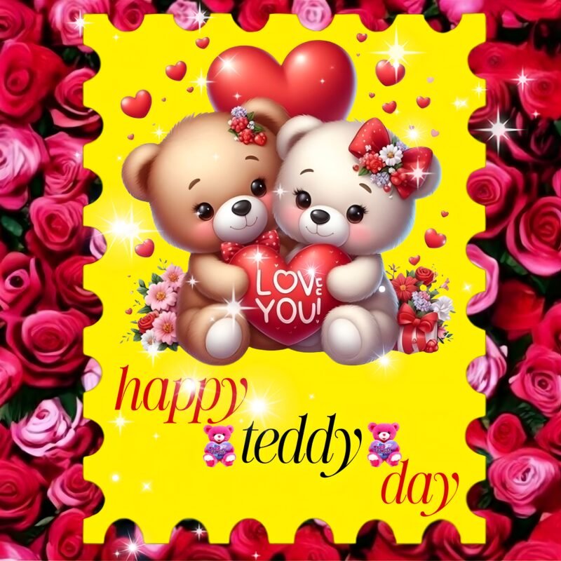 Cute Teddy Love HD wallpaper free download