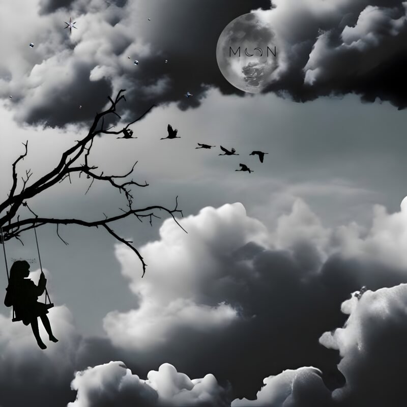 Dreamy Moonlit Swing Silhouette HD wallpaper free download