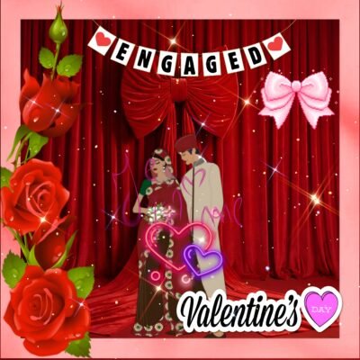 5760x5760 Wallpaper – Engaged Couple Valentine’s Day Art