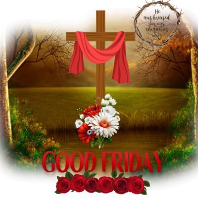 Ipad Wallpaper HD Good Friday Cross Flowers