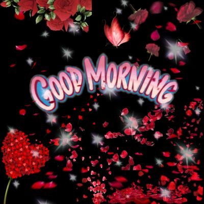 Good Morning Floral Heart HD Wallpaper