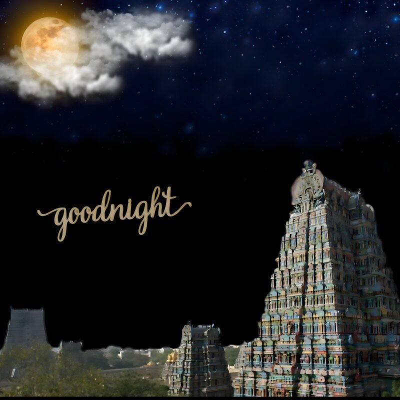Goodnight Temple Nightscape HD wallpaper free download